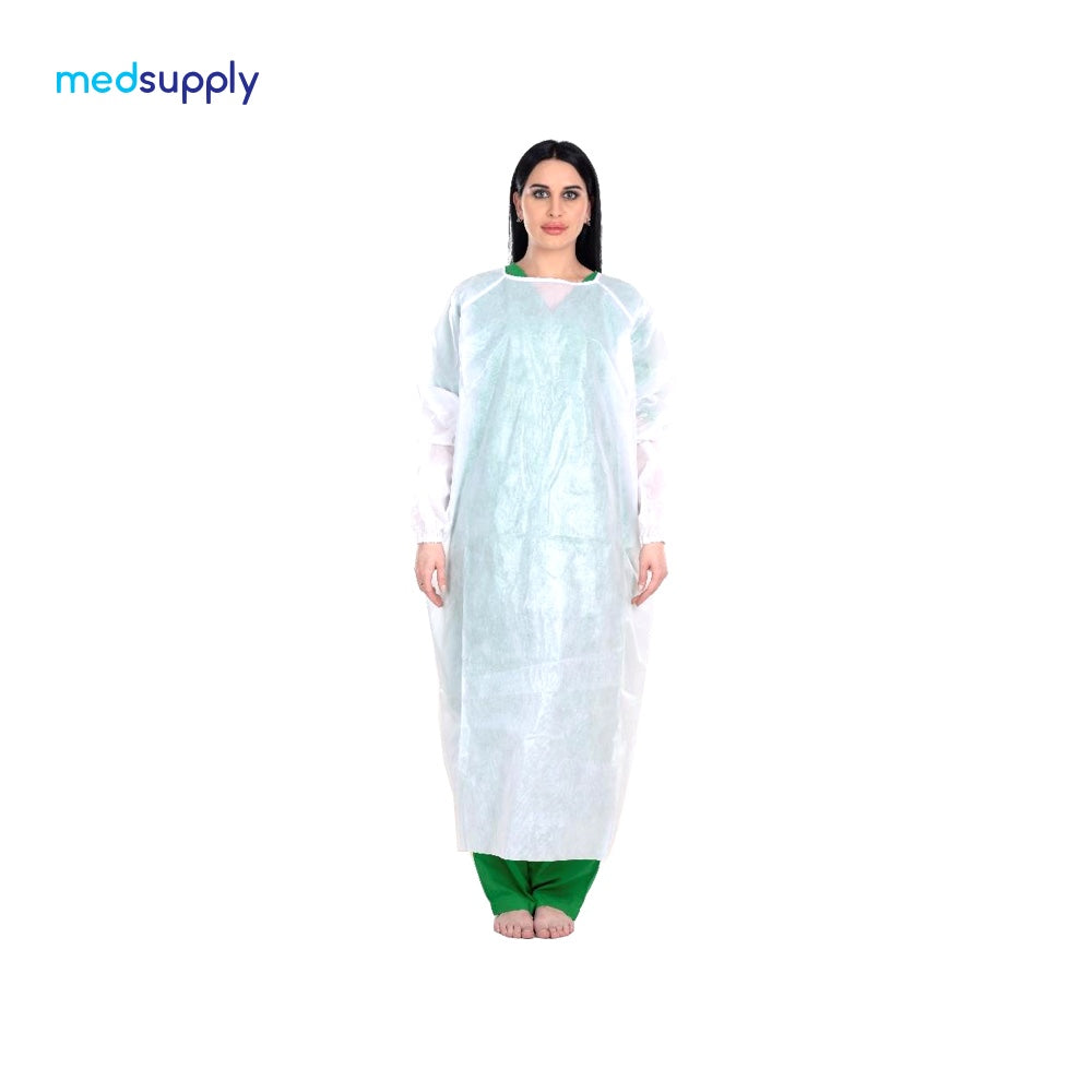 Girl Wear Laminated Isolation Gown  
