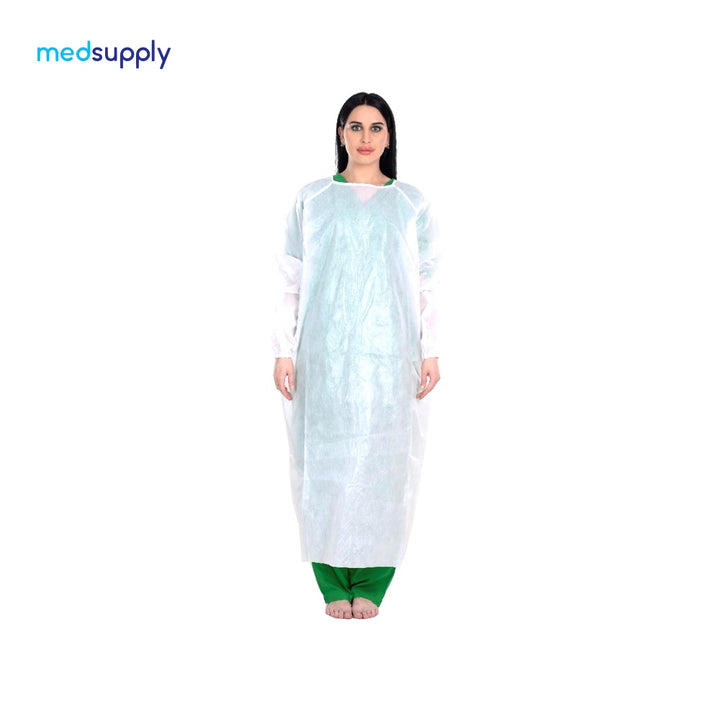 Girl Wear Laminated Isolation Gown  