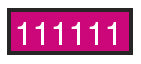 Hoja de identificación con cinta numerada: Color: Números blancos sobre fondo fucsia