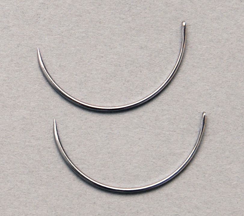 eye needle half circle taper point: Size in inches: .024x.866