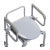Steel Drop Arm Commode with Wheels and Padded Armrests: Enhanced Mobility and Comfort