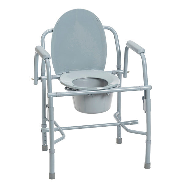 Deluxe Steel Drop Arm Commode: Enhanced Comfort and Accessibility