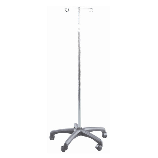 Deluxe Chrome Plated IV Pole with Weighted Base for Enhanced Stability