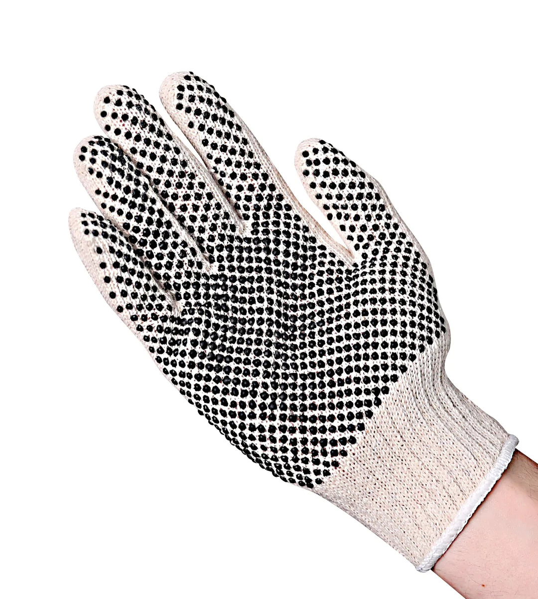 VGuard 1-Sided PVC Dotted String Knit Glove - Enhanced Grip and Comfort