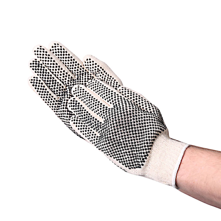VGuard 2-Sided PVC Dotted String Knit Glove - Enhanced Grip and Comfort