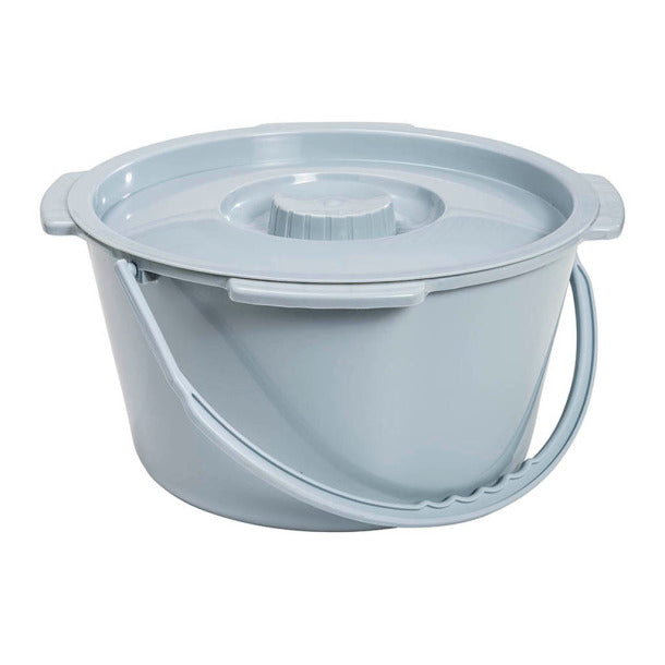 Seau pour commode de 7,5 litres avec poignée et couvercle : solution d'hygiène pratique