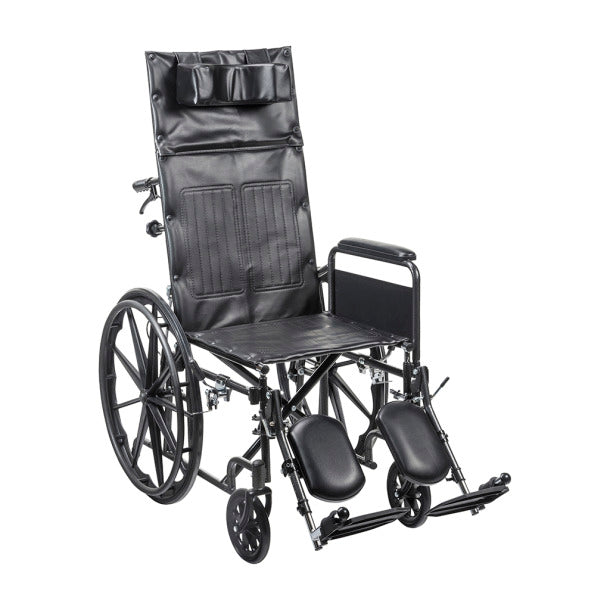 Silver Sport Recliner with Vinyl Upholstery