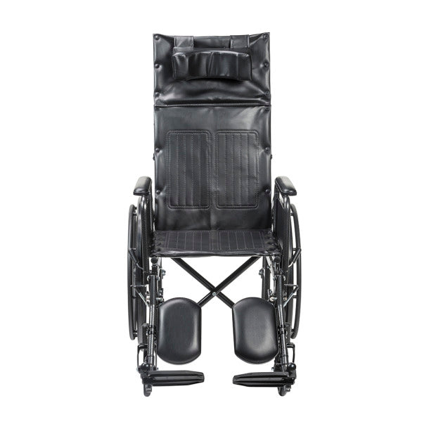 Silver Sport Recliner with Vinyl Upholstery