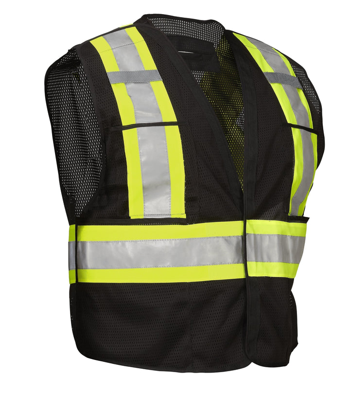 ForceField 5-Point Tear-away Hi Vis Mesh Traffic Safety Vest, 3 Sizes