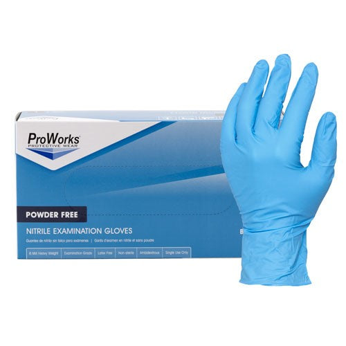 ProWorks® Blue Nitrile Exam Gloves  Latex-Free Comfort