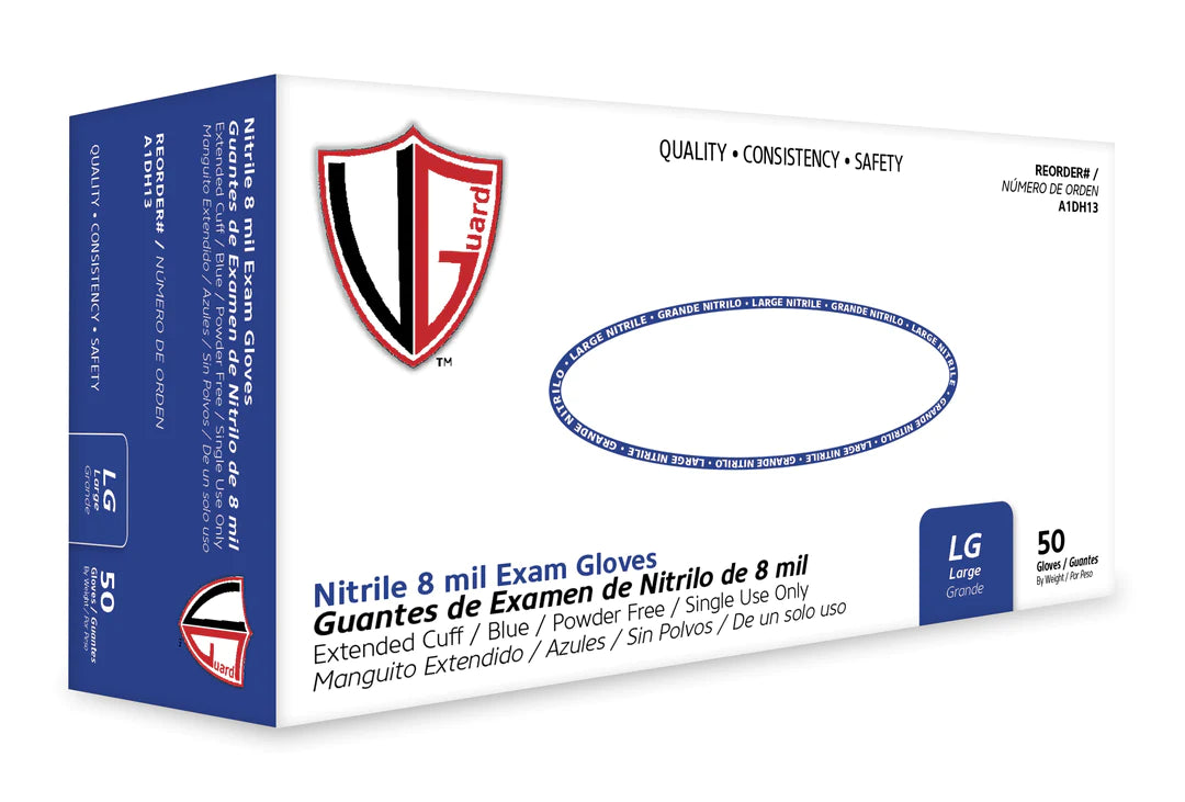 Gant d'examen chimio en nitrile VGuard 8,7 mil - Protection robuste