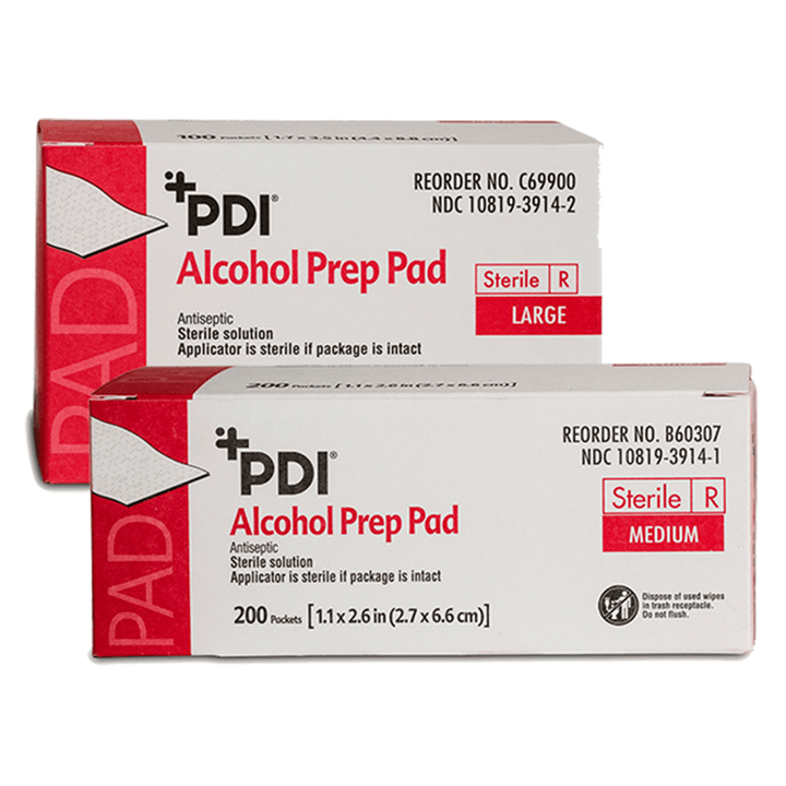 PDI Alcohol Prep Pads: Sterile Antiseptic Wipes for Skin Cleansing