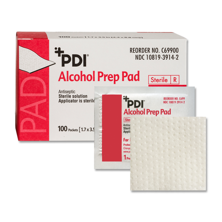 PDI Alcohol Prep Pads: Sterile Antiseptic Wipes for Skin Cleansing