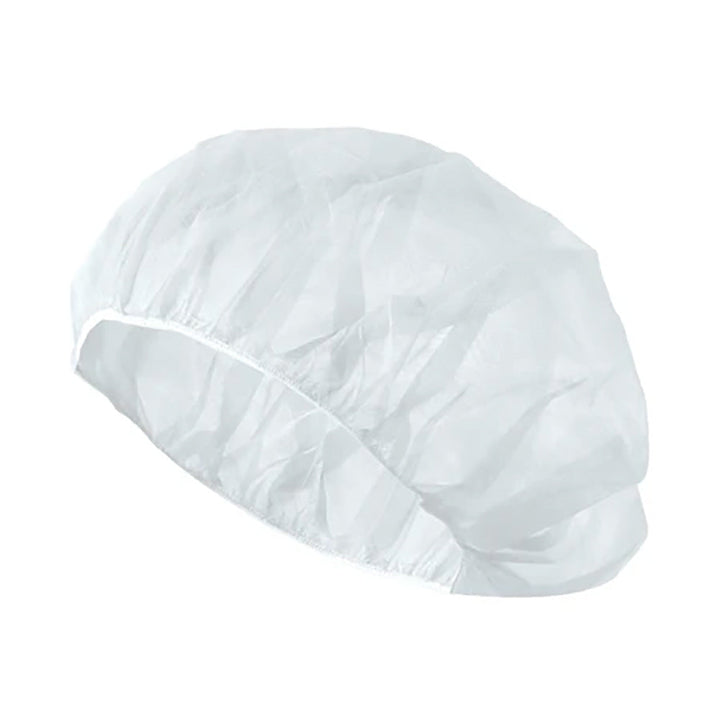 ForceField 21" Folded Bouffant Caps, White Polypropylene, BAG/100 Each