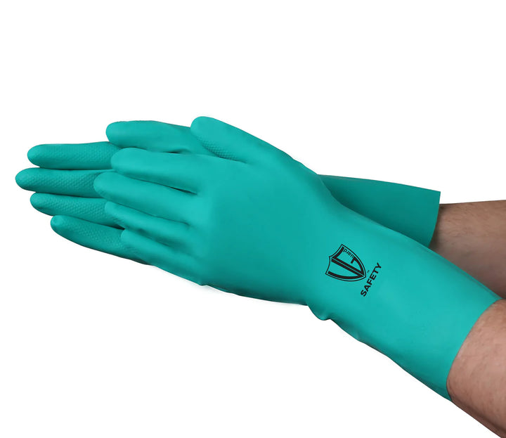 Guantes sin forro de nitrilo VGuard de 11 milésimas de pulgada: protección duradera para uso industrial