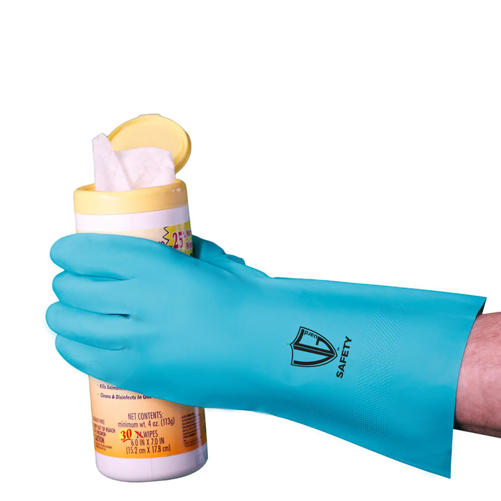 Gant doublé en nitrile floqué VGuard 15 Mil - Protection supérieure des mains