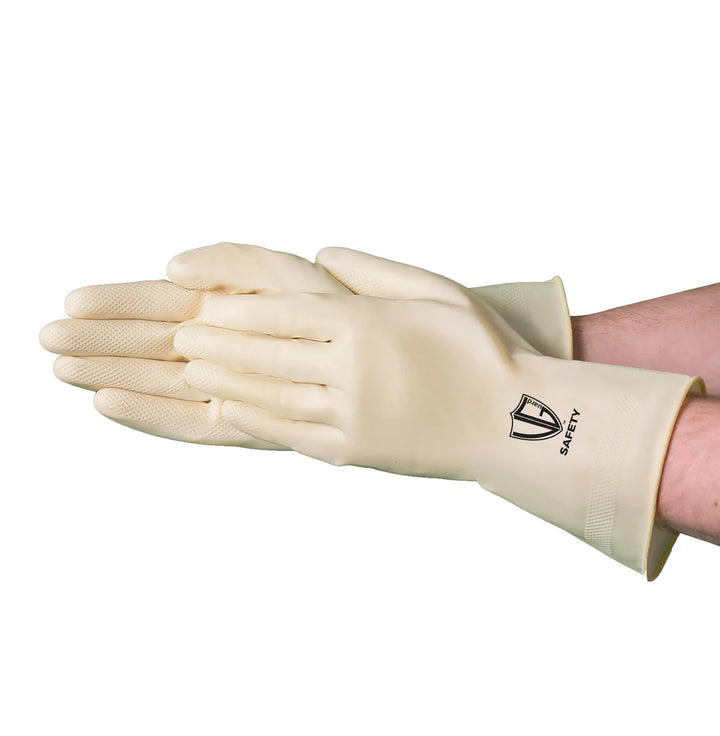 Guante de látex sin forro VGuard de 13 milésimas de pulgada: protección confiable para las manos