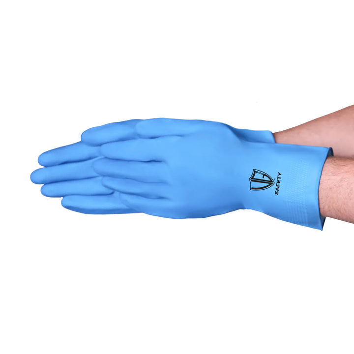 Gant doublé en latex floqué VGuard 16 Mil - Protection des mains de qualité supérieure