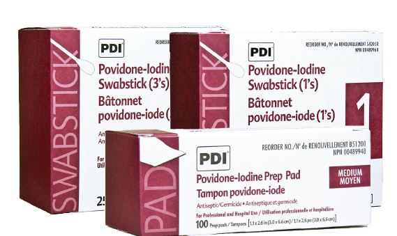 Hisopos con povidona yodada: solución antiséptica para la preparación de la piel
