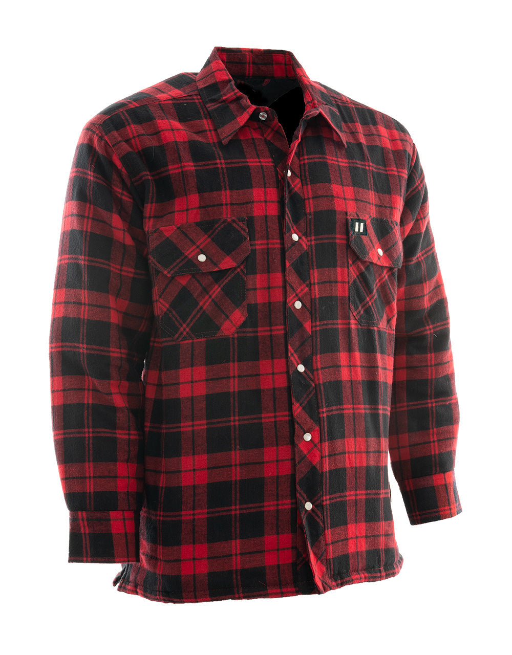 ForceField Red Plaid Quilt-Lined Flannel Shirt Jacket