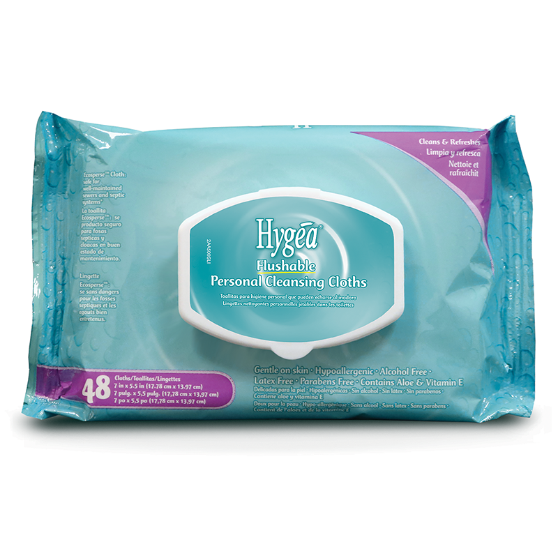 Hygea Flushable Personal Cleansing Cloths: Convenient Hygiene Solution