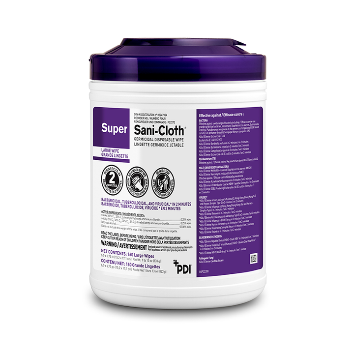 Super Sani Cloth Germicidal Disposable Wipe - Powerful Disinfection Solution
