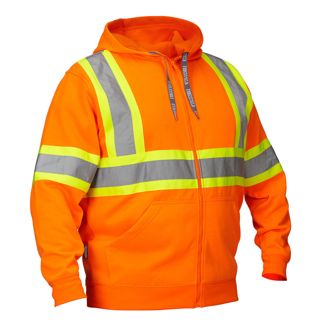ForceField Deluxe Hi Vis Safety Hoodie Attached Hood