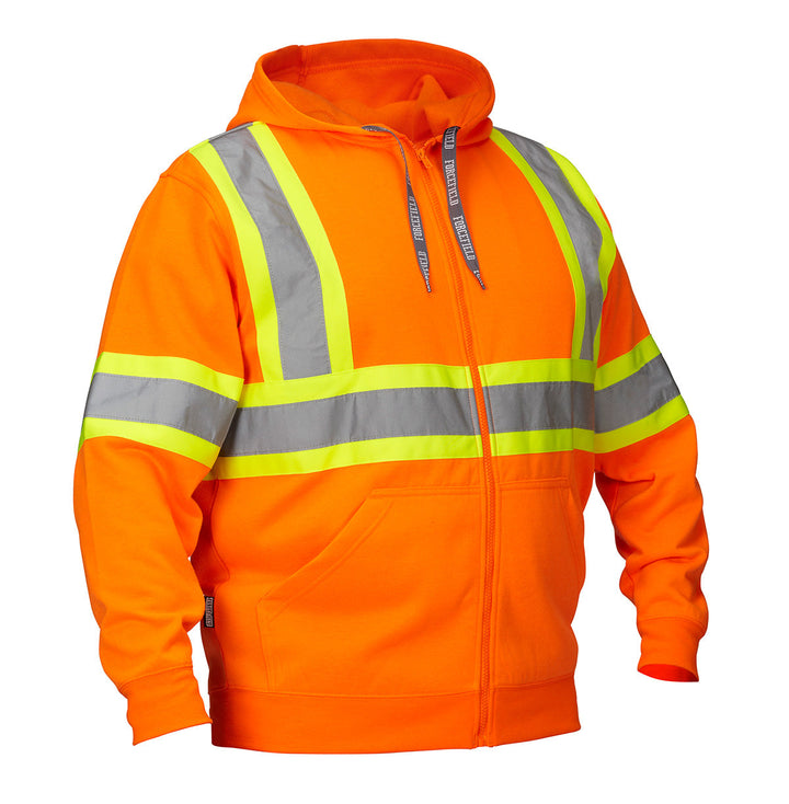 ForceField Deluxe Hi Vis Safety Hoodie Attached Hood