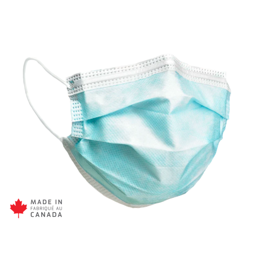 Mascarilla facial con lazo para las orejas según procedimiento ASTM de nivel 2 PRIMED - Azul
