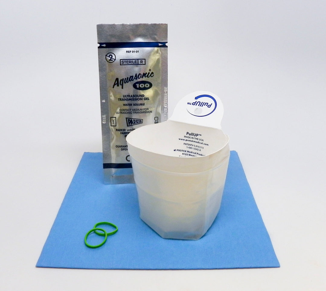 Couvre-sondes endocavitaires Slimfit Protek - 4"-1,25" x 24" (10 cm-3 cm x 61 cm) - Kit stérile avec gel et bandes