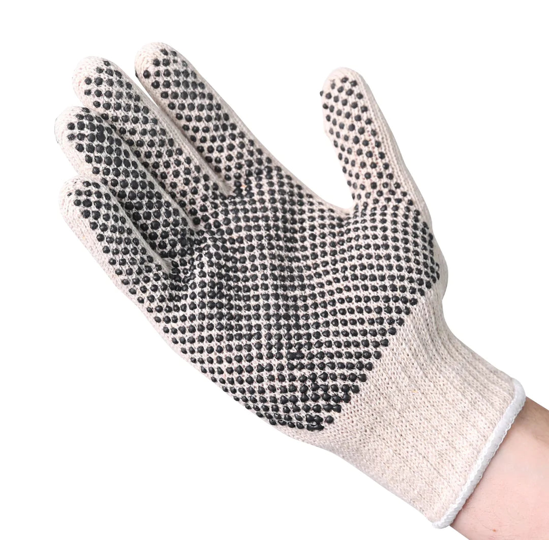 VGuard 2-Sided PVC Dotted String Knit Glove - Enhanced Grip and Comfort