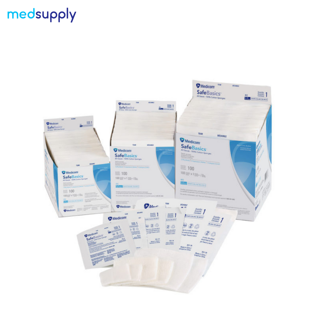 SAFEBASICS® Sterile Gauze Sponges: Individual & Ready-to-Use