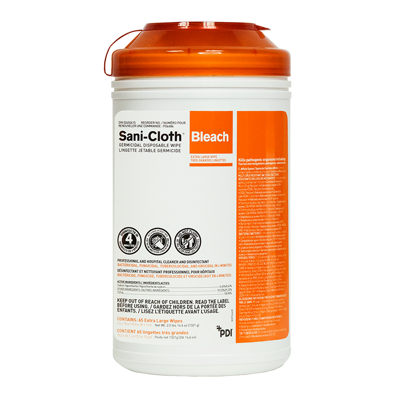 Sani-Cloth Bleach Germicidal Disposable Wipe: Powerful Disinfectant Solution