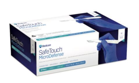 SafeTouch® MicroDefense Kills 99.999% of Microbes Nitrile Gloves