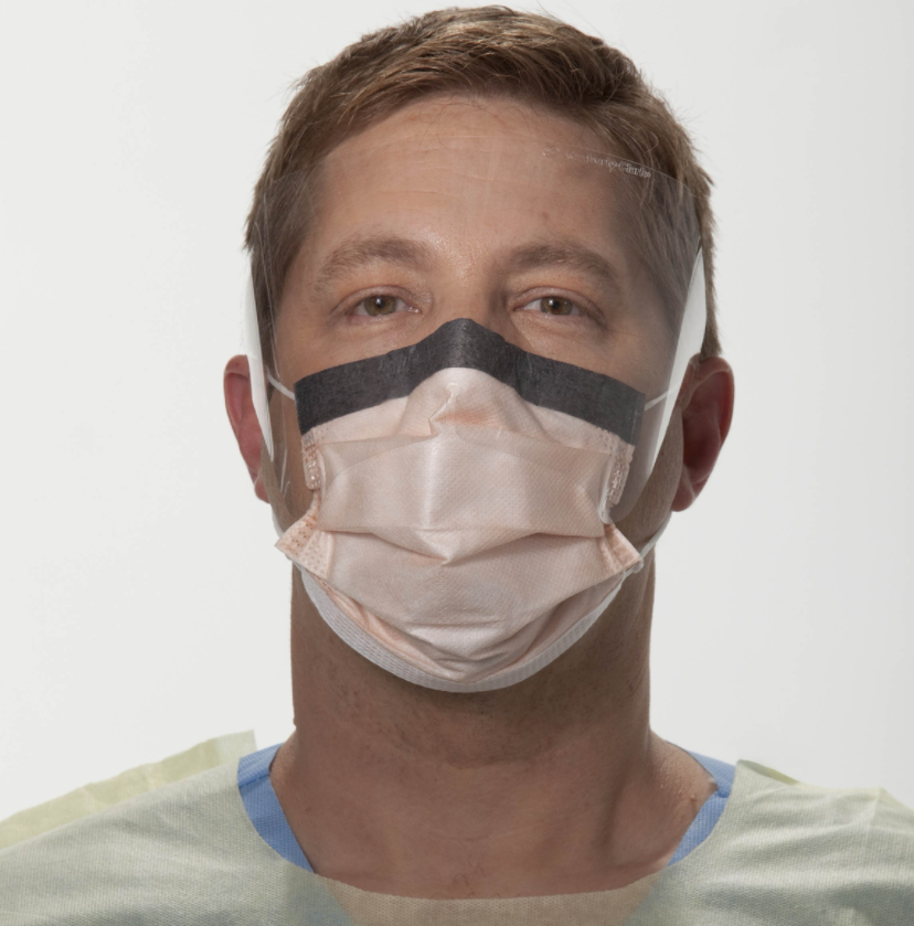 Man Wearing Level 3 Fog-Free Procedure Mask