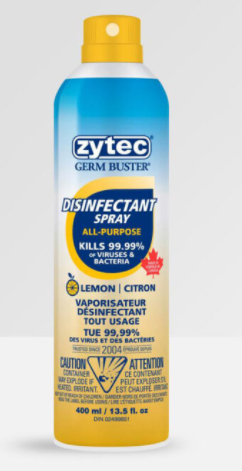 Disinfect Any Angle: Zytec BOV Citric Acid Spray (13.5 oz)