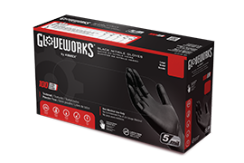 Heavy Duty & Latex-Free: GLOVEWORKS® Black Nitrile Gloves