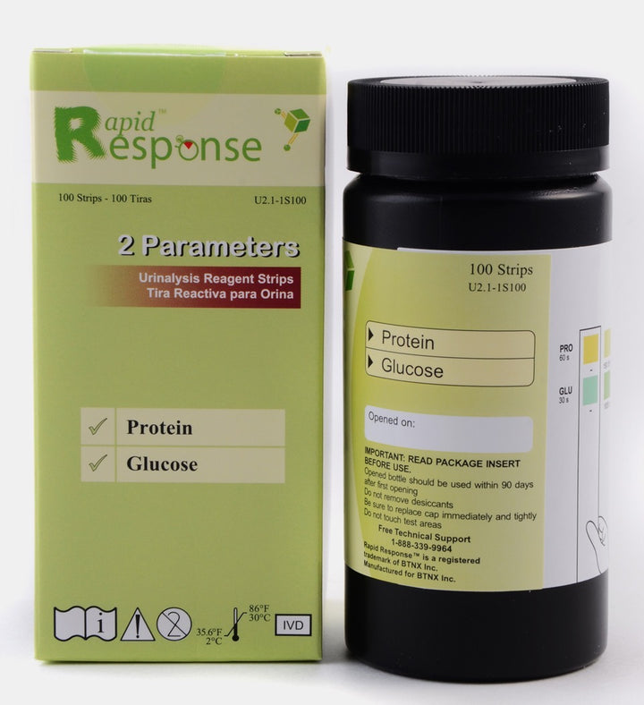 Test de glucose et de protéines en 2 minutes