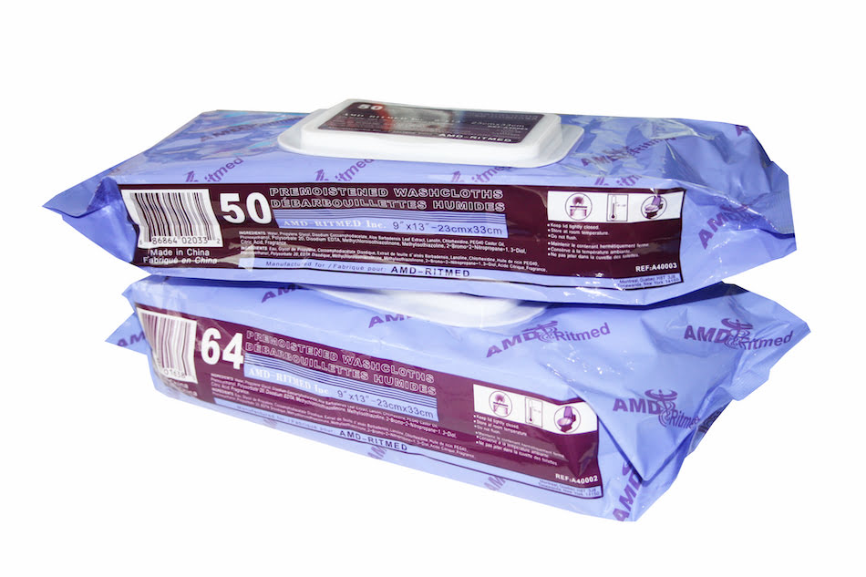 Ritmed® Pre-Moistened Washcloths