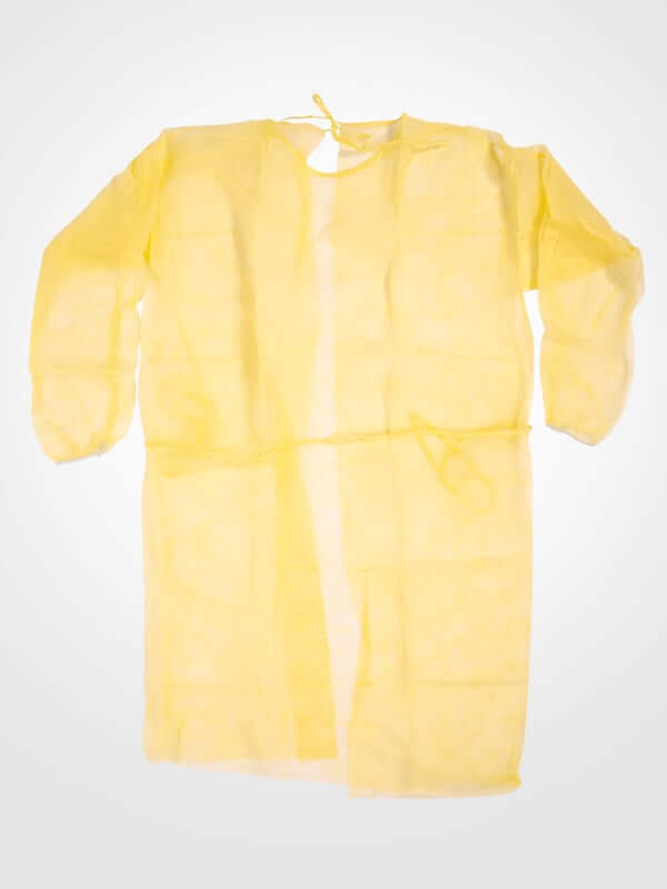 Blouse d'isolement jaune Aurelia - Protection haut de gamme pour les professionnels de la santé
