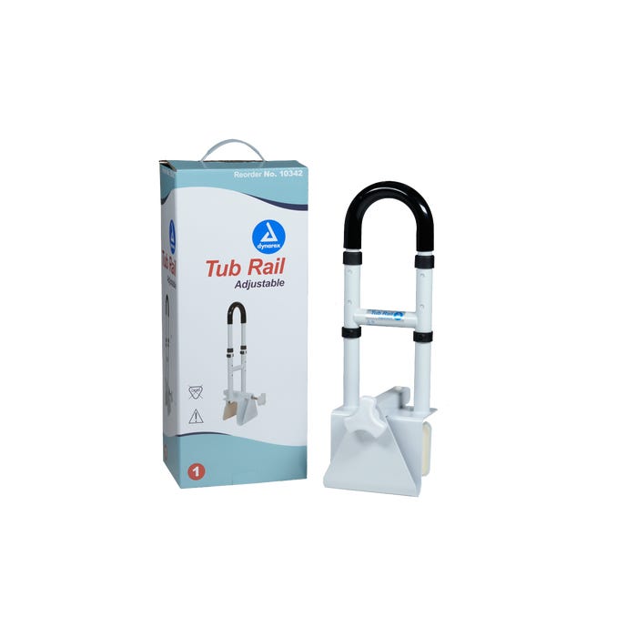 Dynarex Adjustable Tub Rail - Secure Bathroom Support