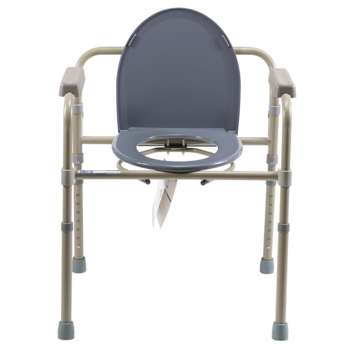 Dynarex Folding Bedside Commode - Convenient and Portable Toilet Chair