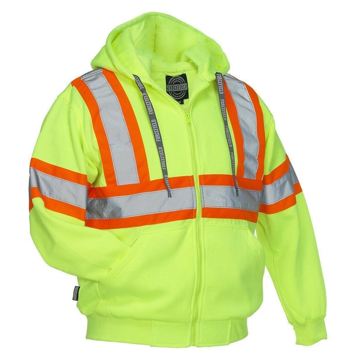 ForceField Deluxe Hi Vis Safety Hoodie Attached Hood