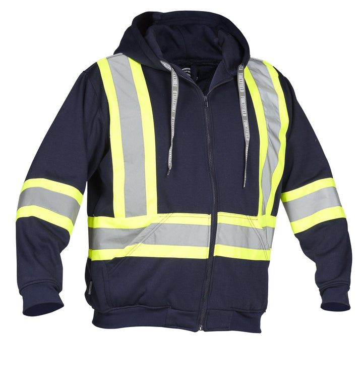 ForceField Deluxe Hi Vis Safety Hoodie Attached Hood