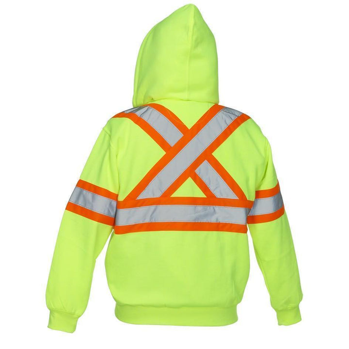 ForceField Deluxe Hi Vis Safety Hoodie Attached Hood
