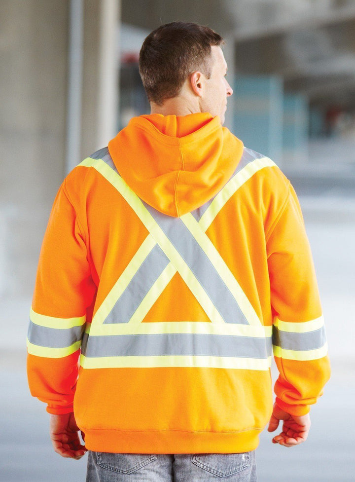 ForceField Deluxe Hi Vis Safety Hoodie Attached Hood