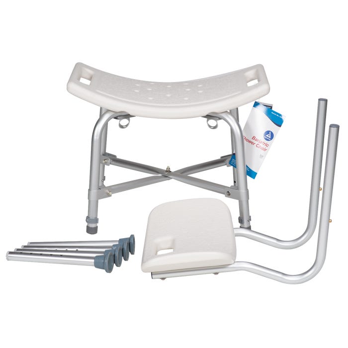 Dynarex Bariatric Shower Chair with Back - Secure Bathing Aid