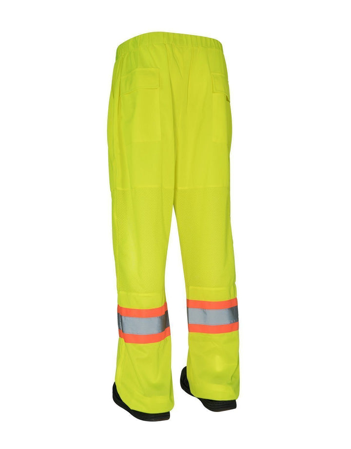 ForceField Hi Vis Safety Tricot Traffic Pants with Vented Legs and Elastic Waist