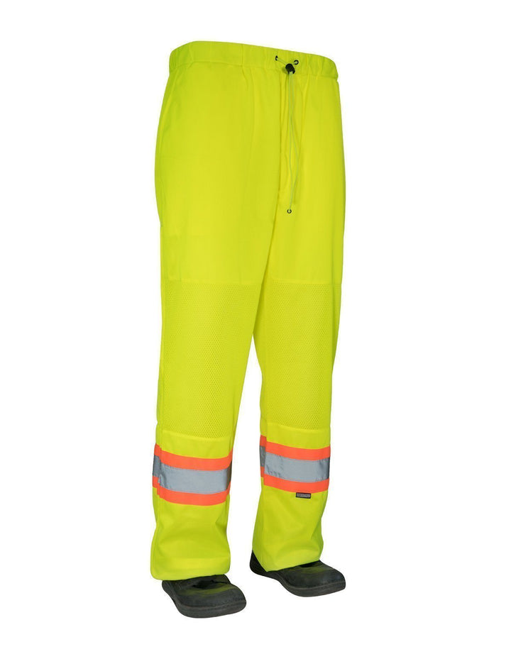 ForceField Hi Vis Safety Tricot Traffic Pants with Vented Legs and Elastic Waist