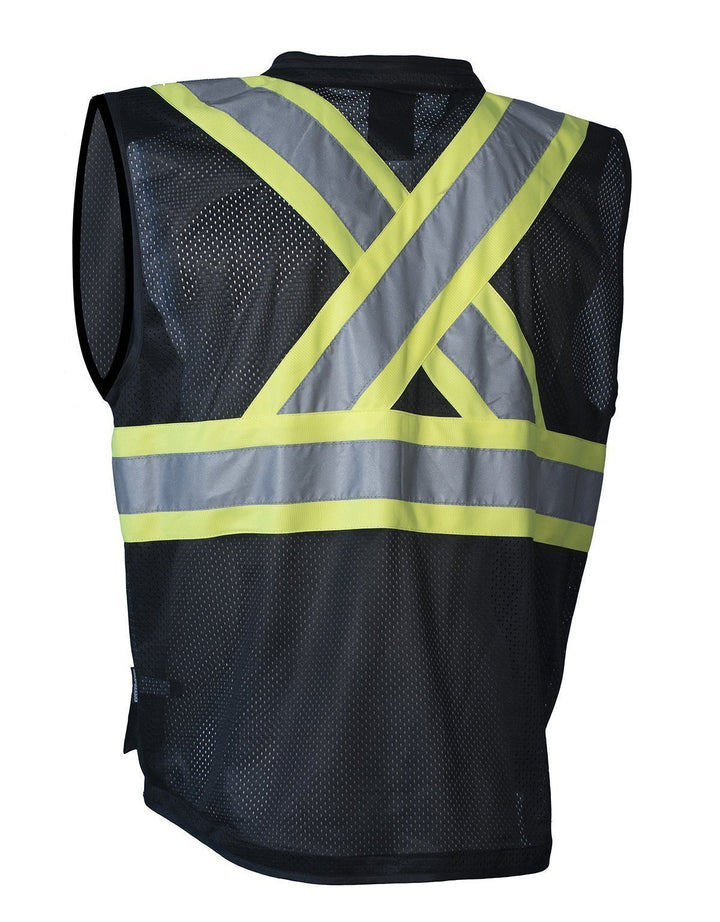 ForceField Hi Vis Traffic Safety Vest with Zipper Front, Tricot Polyester, 3 Sizes